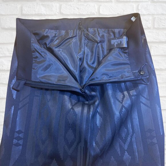 H&M Black Jacquard Pattern Mini Skirt Size 8 Festive Holiday New Year’s Party - Picture 5 of 8